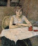 Henri de toulouse-lautrec Young woman at a table Germany oil painting artist